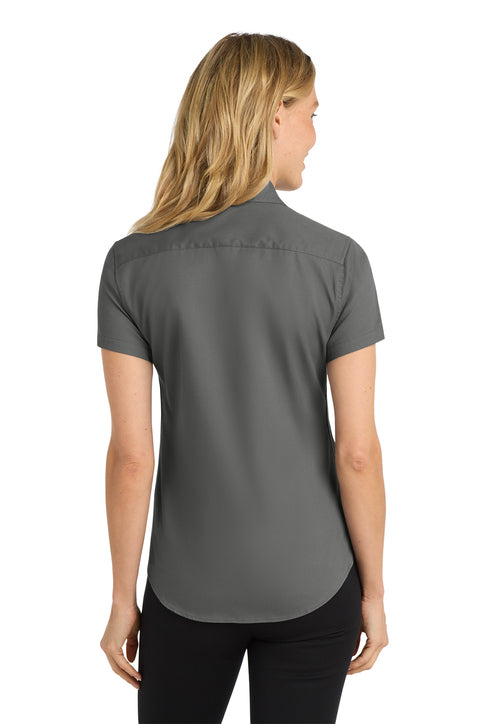 Port Authority Ladies Short Sleeve Easy Care Shirt with custom logo embroidery