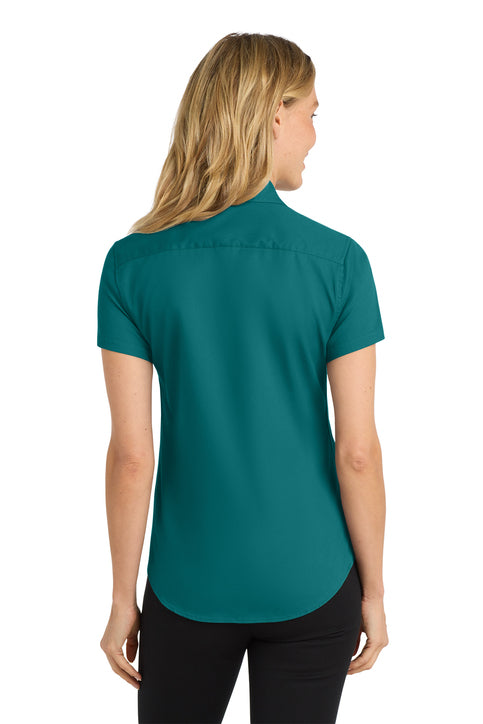 Port Authority Ladies Short Sleeve Easy Care Shirt with custom logo embroidery