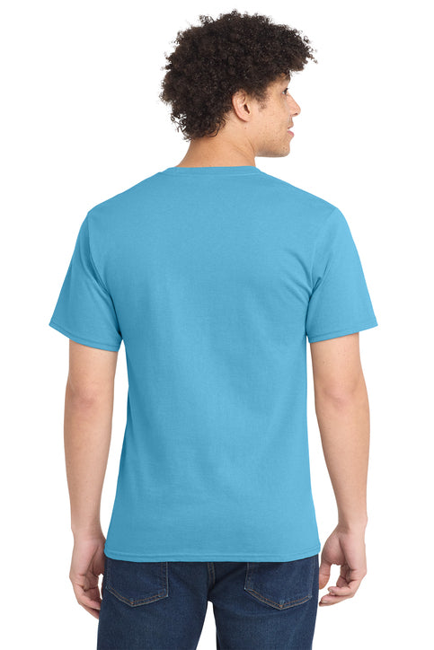 Port & Company Essential Tee with custom logo embroidery