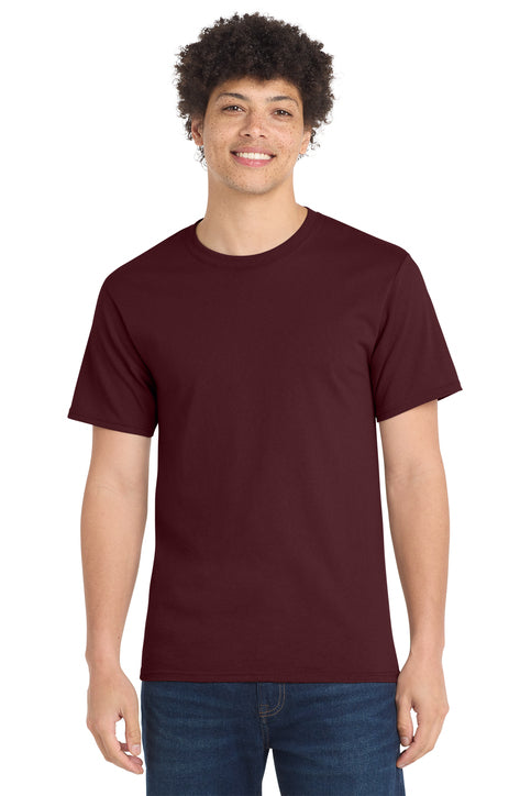 Port & Company Essential Tee with custom logo embroidery