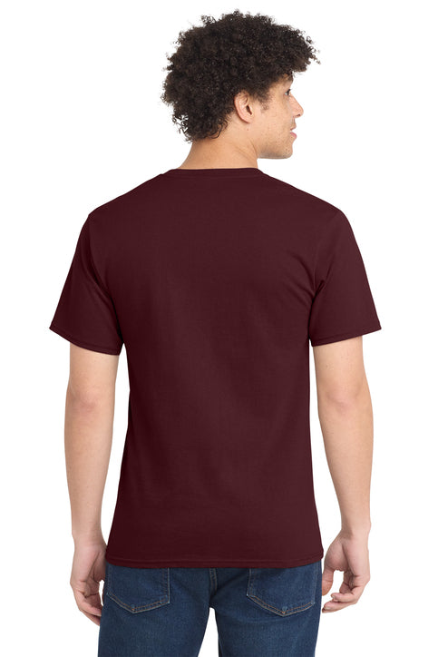 Port & Company Essential Tee with custom logo embroidery