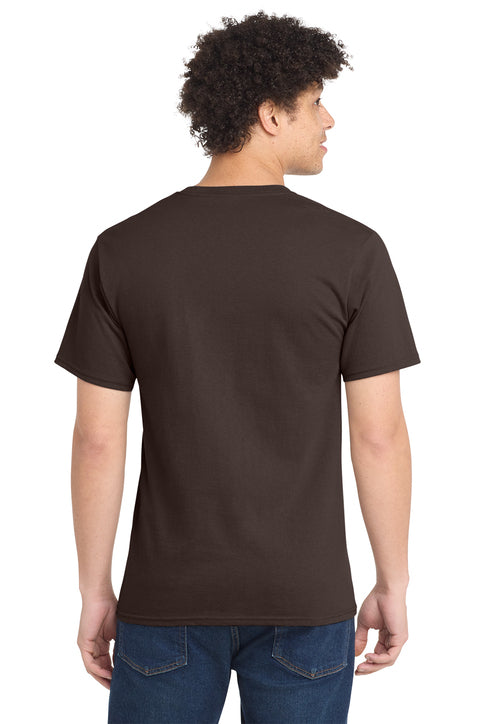 Port & Company Essential Tee with custom logo embroidery