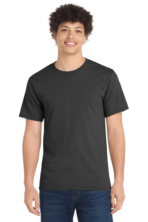 Port & Company Essential Tee with custom logo embroidery