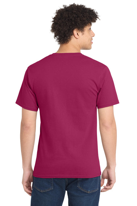 Port & Company Essential Tee with custom logo embroidery
