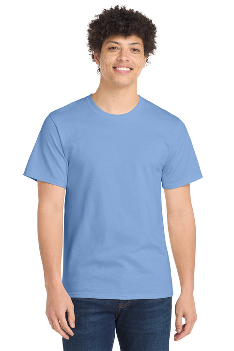 Port & Company Essential Tee with custom logo embroidery