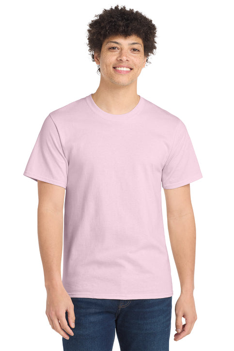 Port & Company Essential Tee with custom logo embroidery