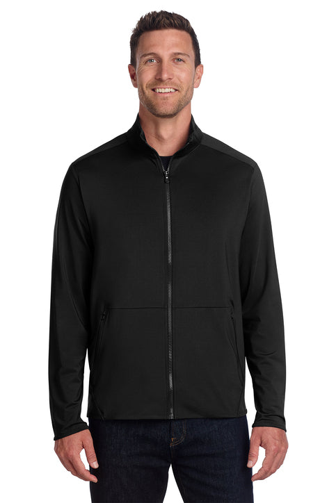 Port Authority Accord Stretch Fleece Full-Zip with custom logo embroidery