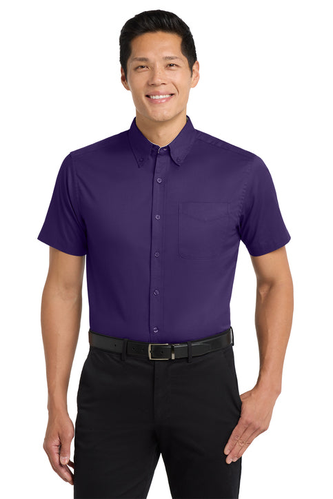 Port Authority Short Sleeve Easy Care Shirt with custom logo embroidery