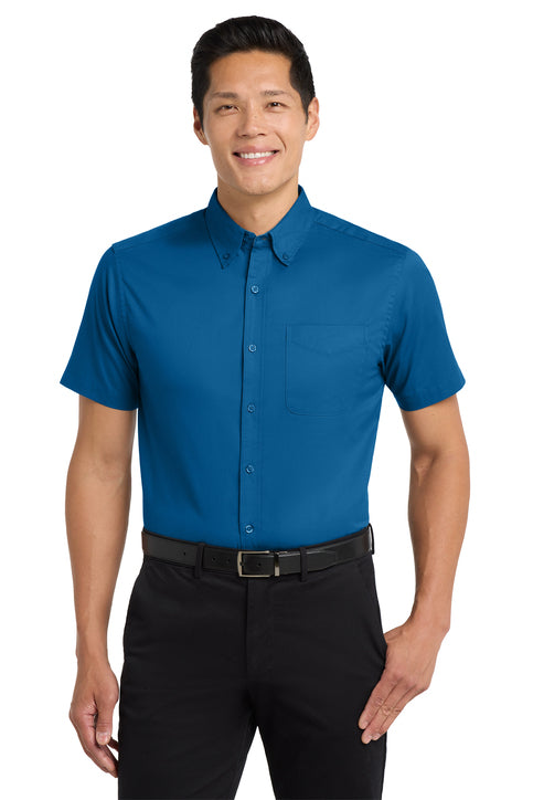 Port Authority Short Sleeve Easy Care Shirt with custom logo embroidery