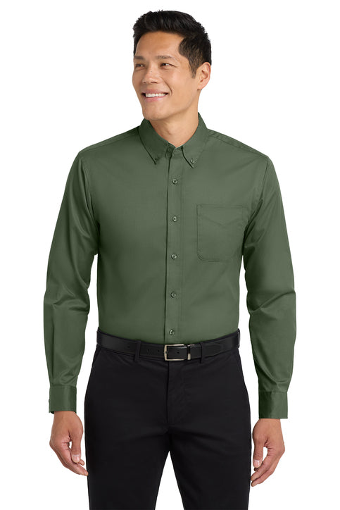 Port Authority Long Sleeve Easy Care Shirt with custom logo embroidery