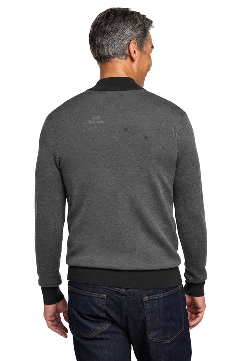 Brooks Brothers Washable Merino Birdseye 1/4-Zip Sweater