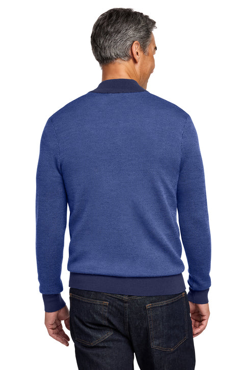 Brooks Brothers Washable Merino Birdseye 1/4-Zip Sweater