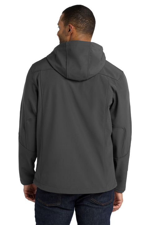 Port Authority Textured Hooded Soft Shell Jacket