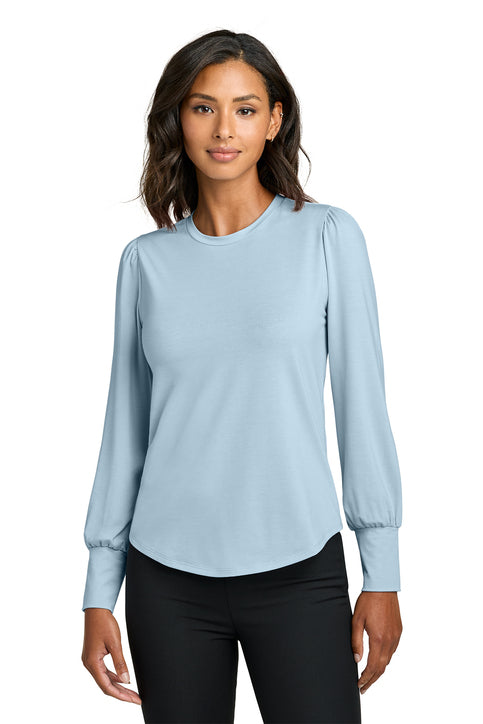 Mercer+Mettle Ladies Stretch Jersey Long Sleeve Blouson Top