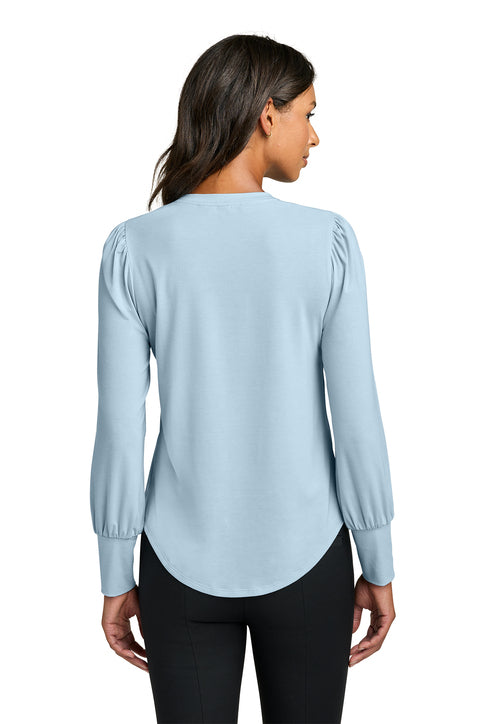 Mercer+Mettle Ladies Stretch Jersey Long Sleeve Blouson Top