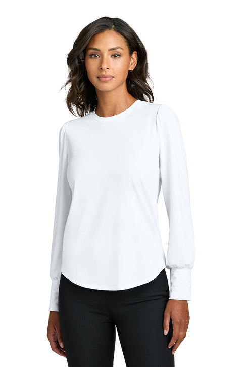 Mercer+Mettle Ladies Stretch Jersey Long Sleeve Blouson Top