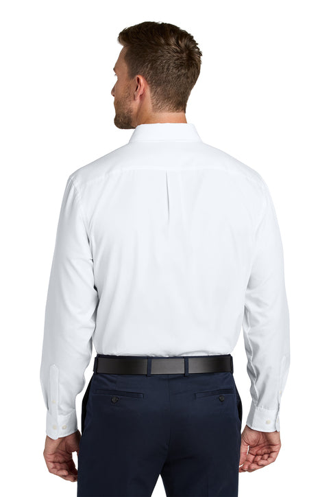 Port Authority Long Sleeve Nailhead Easy Care Shirt with custom logo embroidery