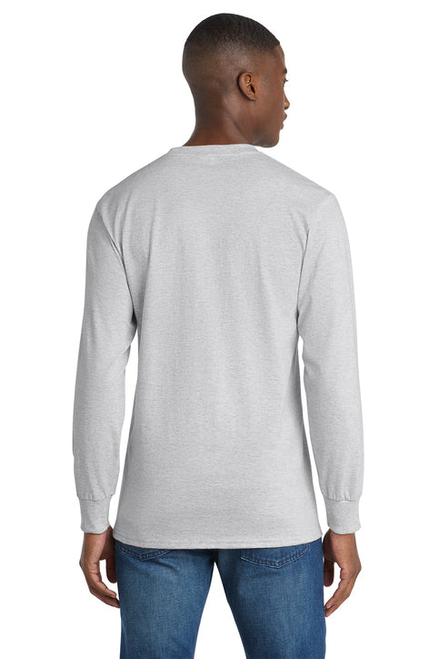 Port & Co Tall Long Sleeve Essential Pocket Tee