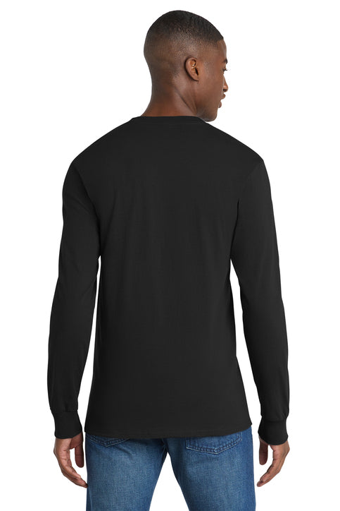 Port & Co Tall Long Sleeve Essential Pocket Tee