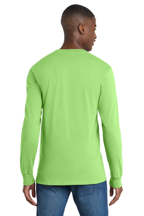 Port & Co Tall Long Sleeve Essential Pocket Tee