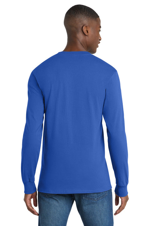 Port & Co Tall Long Sleeve Essential Pocket Tee