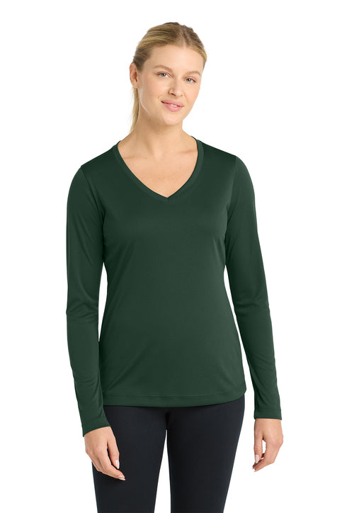 Sport-Tek Women's Long Sleeve PosiCharge Competitor V-Neck Tee