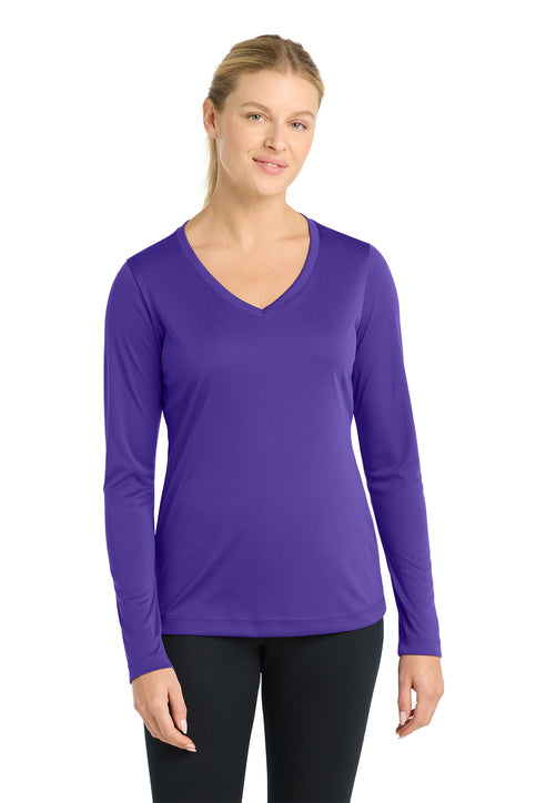 Sport-Tek Women's Long Sleeve PosiCharge Competitor V-Neck Tee