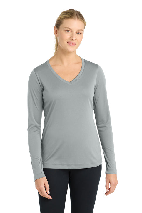 Sport-Tek Women's Long Sleeve PosiCharge Competitor V-Neck Tee