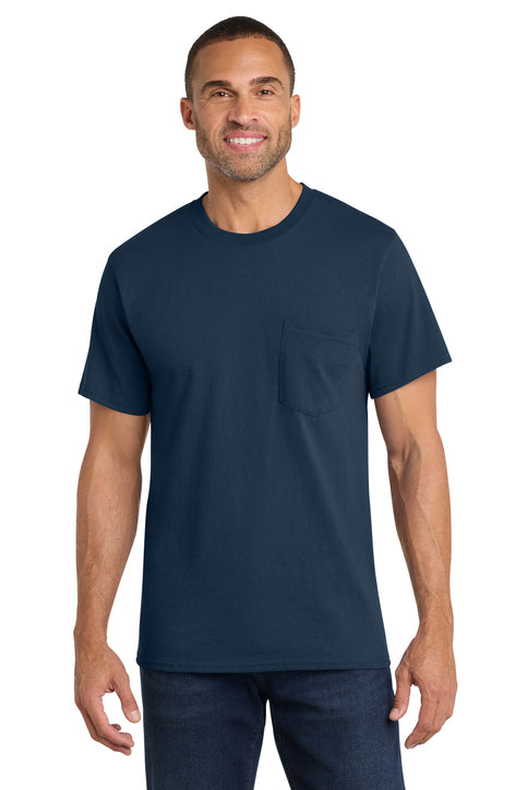Port & Co Core Cotton Pocket Tee