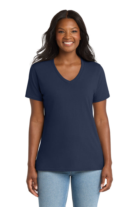 Port & Co Women's Core Cotton V-Neck Tee