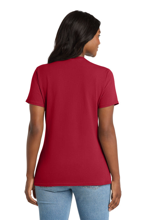 Port & Co Women's Core Cotton V-Neck Tee