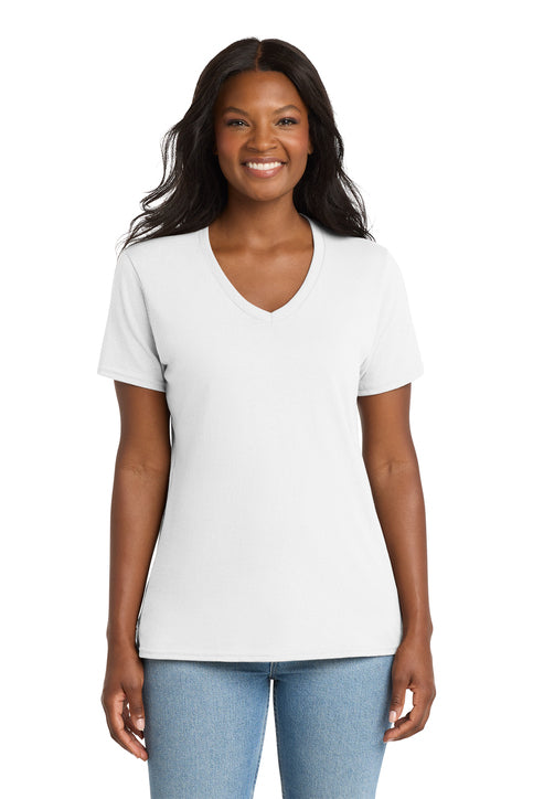 Port & Co Women's Core Cotton V-Neck Tee