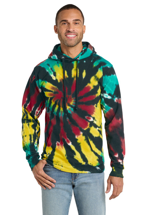 Port & Co Tie-Dye Pullover Hooded Sweatshirt