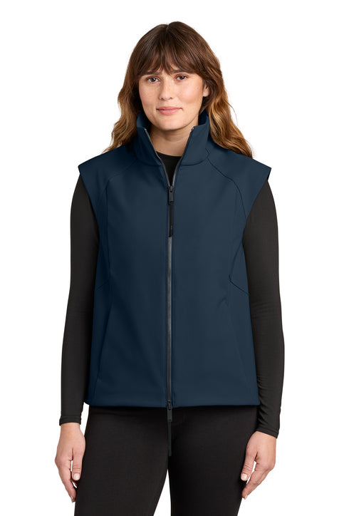 MiiR Women’s Nozawa Soft Shell Vest with custom logo embroidery