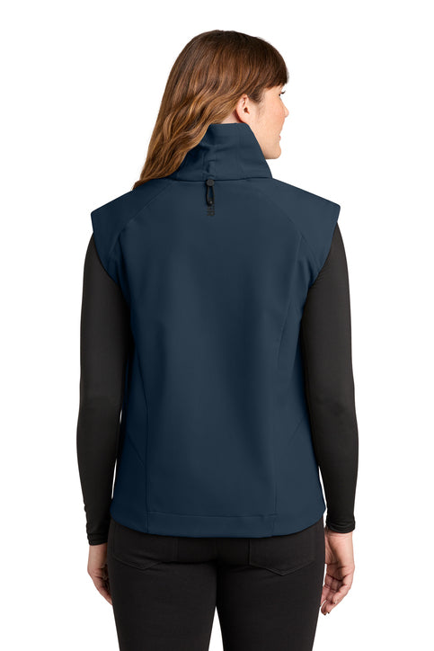 MiiR Women’s Nozawa Soft Shell Vest with custom logo embroidery