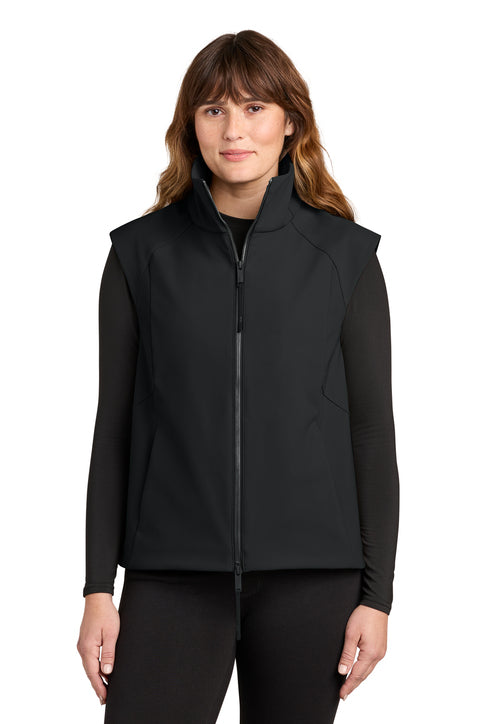 MiiR Women’s Nozawa Soft Shell Vest with custom logo embroidery