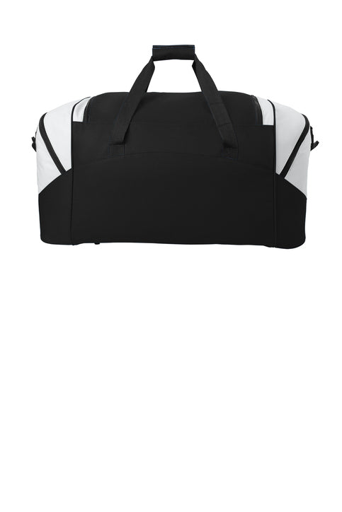 Port Authority Standard Colorblock Sport Duffel with custom logo embroidery