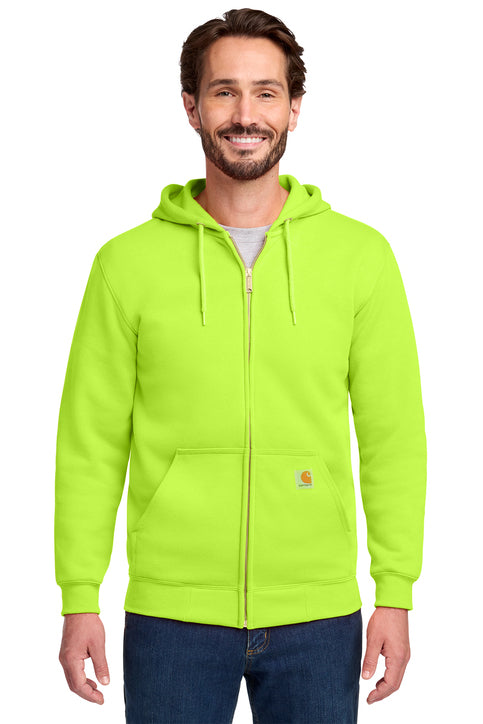 Carhartt Midweight Hooded Zip-Front Sweatshirt with custom logo embroidery