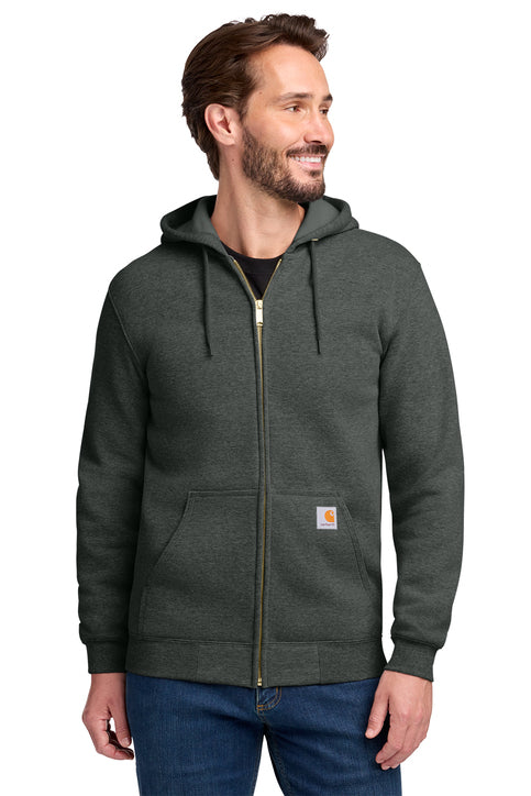 Carhartt Midweight Hooded Zip-Front Sweatshirt with custom logo embroidery