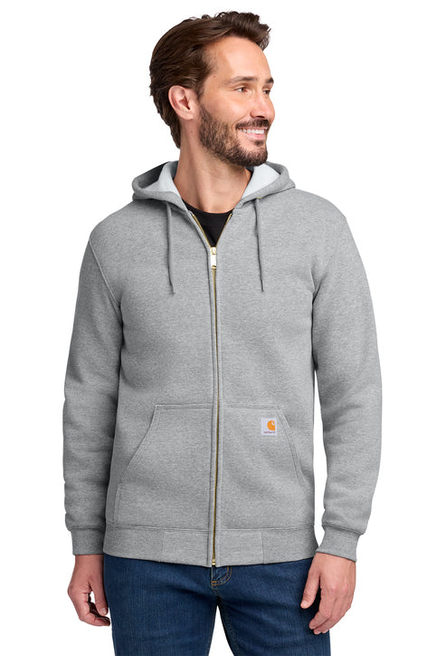 Carhartt Midweight Hooded Zip-Front Sweatshirt with custom logo embroidery