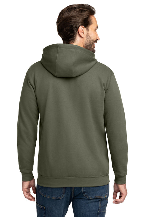 Carhartt Midweight Hooded Zip-Front Sweatshirt with custom logo embroidery