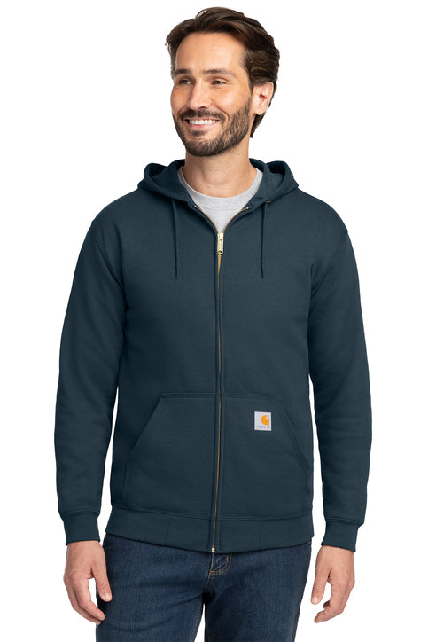 Carhartt Midweight Hooded Zip-Front Sweatshirt with custom logo embroidery