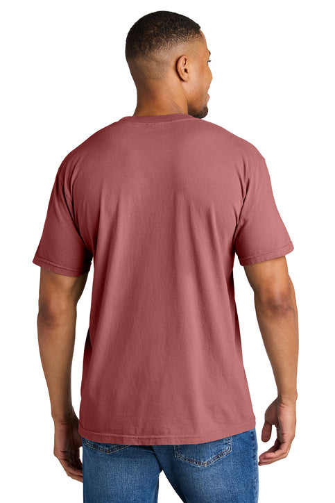 Comfort Colors Heavyweight Ring Spun Tee with custom logo embroidery