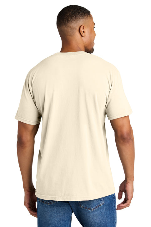 Comfort Colors Heavyweight Ring Spun Tee with custom logo embroidery