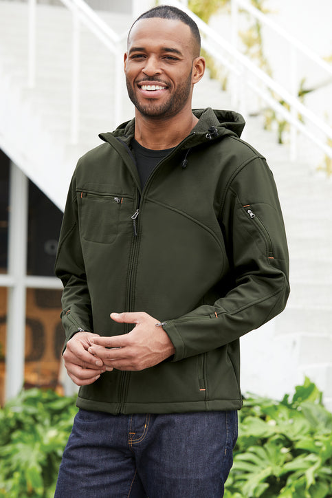 Port Authority Textured Hooded Soft Shell Jacket