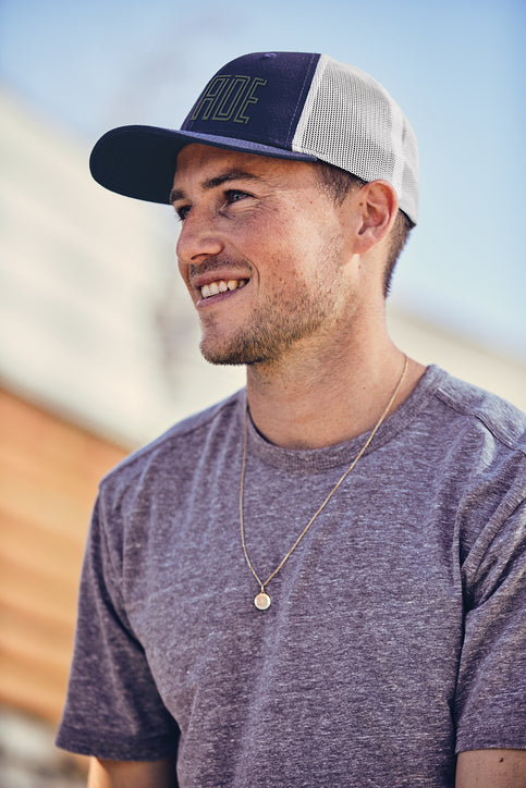 New Era Snapback Low Profile Trucker Cap with custom logo embroidery