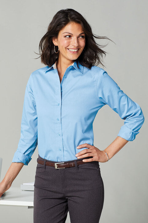 Port Authority Ladies Long Sleeve Easy Care Shirt with custom logo embroidery