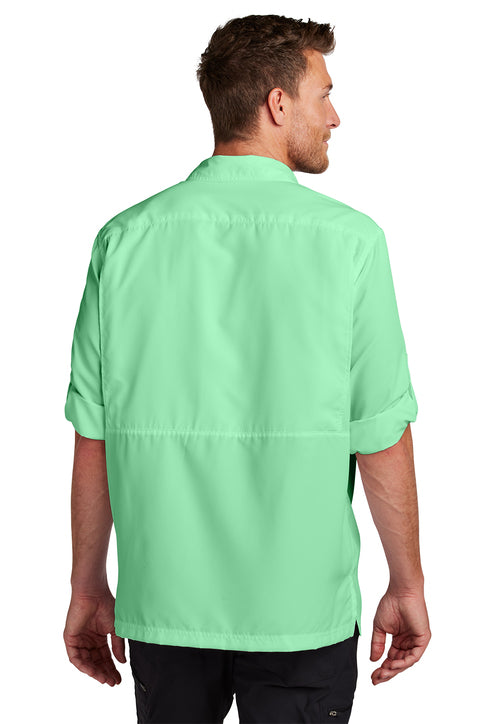 Port Authority Long Sleeve UV Daybreak Shirt with custom logo embroidery