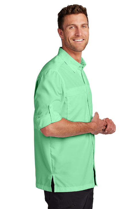Port Authority Long Sleeve UV Daybreak Shirt with custom logo embroidery