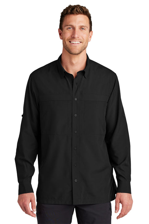 Port Authority Long Sleeve UV Daybreak Shirt with custom logo embroidery